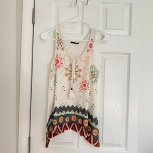 Floral Boho Tank Top - Multicolor ~ flaw a bit